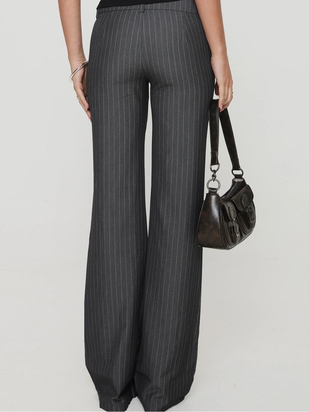 New York & Company 7th Avenue Pinstripe Wide-Leg Tall Length Trousers